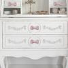 BOOMLATU Pink Bow Cabinets Knobs Cupboard Pulls Dresser Drawer Pack of 2,Wood Decorative Cabinet Handles for Kitchen Furniture Kids Girl Women Room view 2