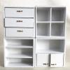 EatingBiting 1:12 Dollhouse White Miniature Furniture Accessories Wooden Cabinet Cupboard Closet Various Styles of Furniture 4 Part Set Arbitrary Placement view 3