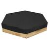 Gicov Hexagon Sandbox Cover Waterproof Sandpit Pool Cover with Drawstring Heavy Duty Sand Box Protection Cover Sandbox Canopy Replacement for Backyard Garden Outdoor (55x43x7.8in, Black) view 1