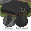 Gicov Hexagon Sandbox Cover Waterproof Sandpit Pool Cover with Drawstring Heavy Duty Sand Box Protection Cover Sandbox Canopy Replacement for Backyard Garden Outdoor (55x43x7.8in, Black) view 2
