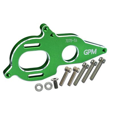 GPM 9Pc Set Upgrades Aluminum 7075-T6 Motor Heatsink Plate for Granite 4X4 Mega Moster Truck (AR102680) Rc Cars (Green)