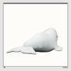 BABY FRANKIEZHOU Beluga Plush Toy, 15 Inch Cute Soft and Fluffy Simulation Stuffed Plush Toy Figure Sea Animal Pillow Cushion Home Decor Kids Gifts for All Occasions and Ages view 4
