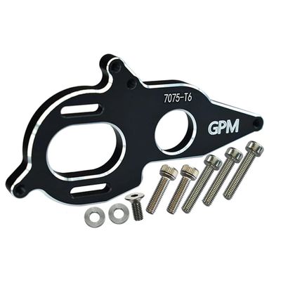 GPM 9Pc Set Upgrades Aluminum 7075-T6 Motor Heatsink Plate for Granite 4X4 Mega Moster Truck (AR102680) Rc Cars (Black)