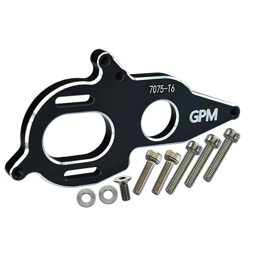 GPM 9Pc Set Upgrades Aluminum 7075-T6 Motor Heatsink Plate for Granite 4X4 Mega Moster Truck (AR102680) Rc Cars (Black)