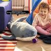 XIYUAN 39.3-Inch SharkPlush Toy Giant SharkStuffed Animal Soft SharkPillow Cushion Shark Plush Pillow Chubby Stuffed Shark Toy Bedtime Gift Throw Pillow for Home Room Dcor Kids view 4