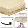 Gicov Hexagon Sandbox Cover Waterproof Sandpit Pool Cover with Drawstring Heavy Duty Sand Box Protection Cover Sandbox Canopy Replacement for Backyard Garden Outdoor (55x43x7.8in, Beige) view 4