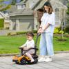 Aosom 2-in-1 Ride On Push Car for Toddlers 1-3, Licensed Lamborghini Stroller Sliding Car, Push-Along with Under Seat Storage Horn Engine Sound and Steering Wheel, Manual, Orange view 2