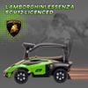 Aosom 2-in-1 Ride On Push Car for Toddlers 1-3, Licensed Lamborghini Stroller Sliding Car, Push-Along with Under Seat Storage Horn Engine Sound and Steering Wheel, Manual, Green view 3
