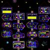 16 Pieces Glow in The Dark Party Supplies - Neon Signs, Birthday Paper Banner, Door and Wall Welcome Signs for Black Light Decorations view 1