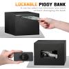 Kypeeka Piggy Bank for Adults, Stainless Steel Password Reusable Safe Bank, Metal Money Saving Box with Combination Lock for Cash Saving (Black, 5.9 inch) view 4