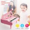 24 Keys Pink Piano Toy + 31 Keys Black Toy Piano Keyboard for Toddlers view 2