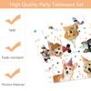 40PCS Dog Birthday Party Supplies Puppy Party Decorations Dog Party Plates and Napkins Disposable Party Tableware Set for Doggy Kids Dog Party Decor,Severs 20 view 3