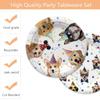 40PCS Dog Birthday Party Supplies Puppy Party Decorations Dog Party Plates and Napkins Disposable Party Tableware Set for Doggy Kids Dog Party Decor,Severs 20 view 4