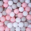 MoonxHome Ball Pit Balls for Toddlers, BPA Free Crush Proof Plastic Toy Balls for Ball Pit, Ideal Gift for Christmas Balls for Play Tent 2.15 Inch Pack of 100 White Light-Grey Light-Pink view 1