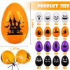 PINKXHY 80 Pcs Halloween Eggs Skull Plastic Eggs Scavenger Hunt for Trick or Treating Candy Box Favor Mini Pumpkins Ghost Spiders Favors for Halloween Party Supplies view 2