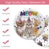 40PCS Cat Birthday Party Supplies Kitten Birthday Party Decorations Cat Plates and Napkins Party Supplies Disposable Plates for Cats Themed Parties Supplies, Serves 20 view 2