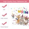 40PCS Cat Birthday Party Supplies Kitten Birthday Party Decorations Cat Plates and Napkins Party Supplies Disposable Plates for Cats Themed Parties Supplies, Serves 20 view 3