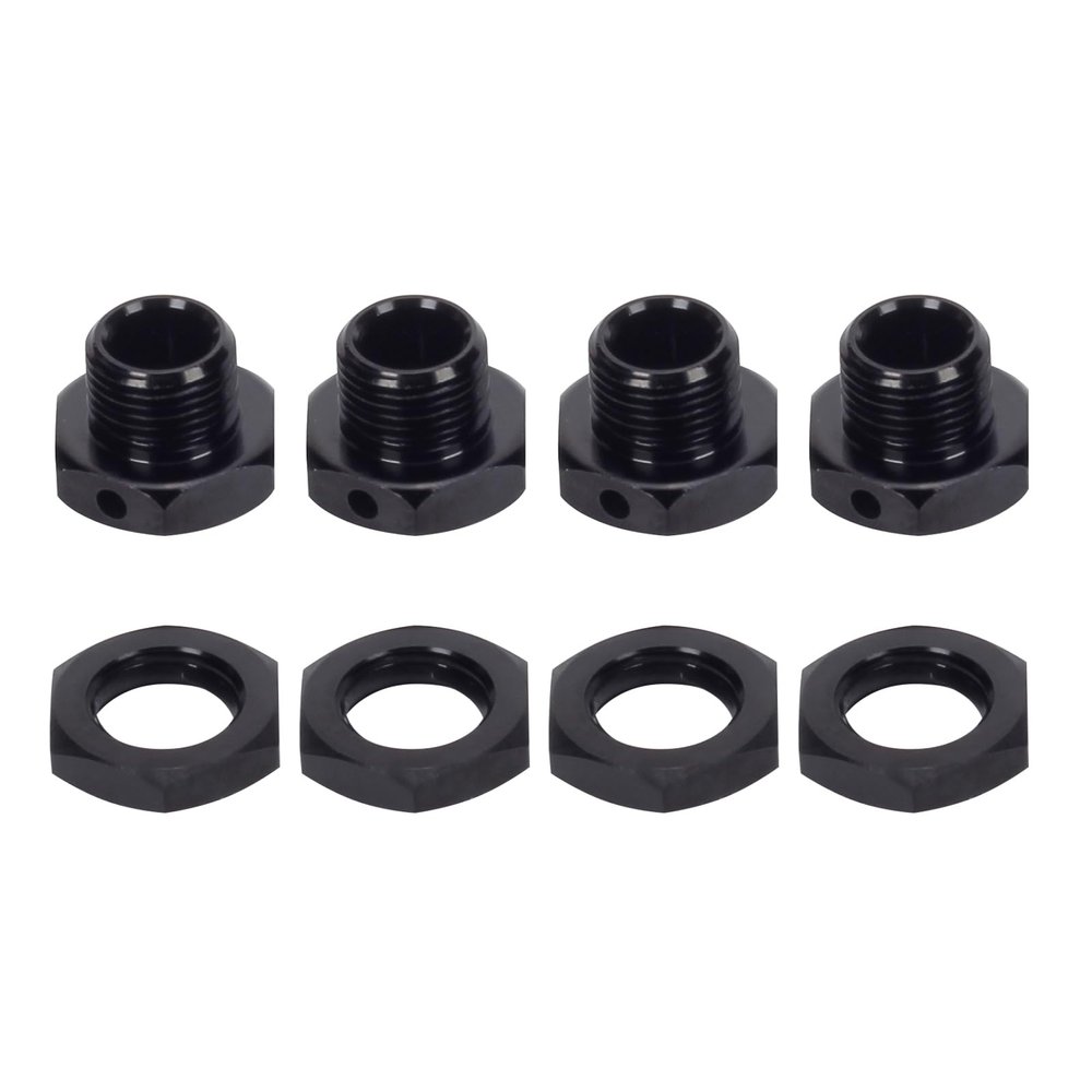 RCAWD Wheel Hex & Wheel Nut 17mm for ARRMA 6S, Fireteam 6S, Kraton 6S, Notorious 6S, Outcast 6S, Talion 6S Upgrades Parts, Wheels Hubs Adapter for #AR310484#ARAC9416, #AR310449#ARAC9763 Black