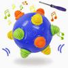 Toddlers Baby Music Shake Dancing Ball Toy, Move and Crawl Ball Toys for Kids,Bouncing Sensory Learning Ball Toys Ideal Gift for Baby Boys and Girls, Endless Fun for Children (Navy Blue),18+ Months view 1