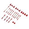 VBESTLIFE RC Shock Absorber Set,RC Car Upgrade Spare Kit Aluminum Alloy Shocks Absorber RC Car Pull Rod Kit for C24 C14 C14K C24K RC Car(Red) view 1