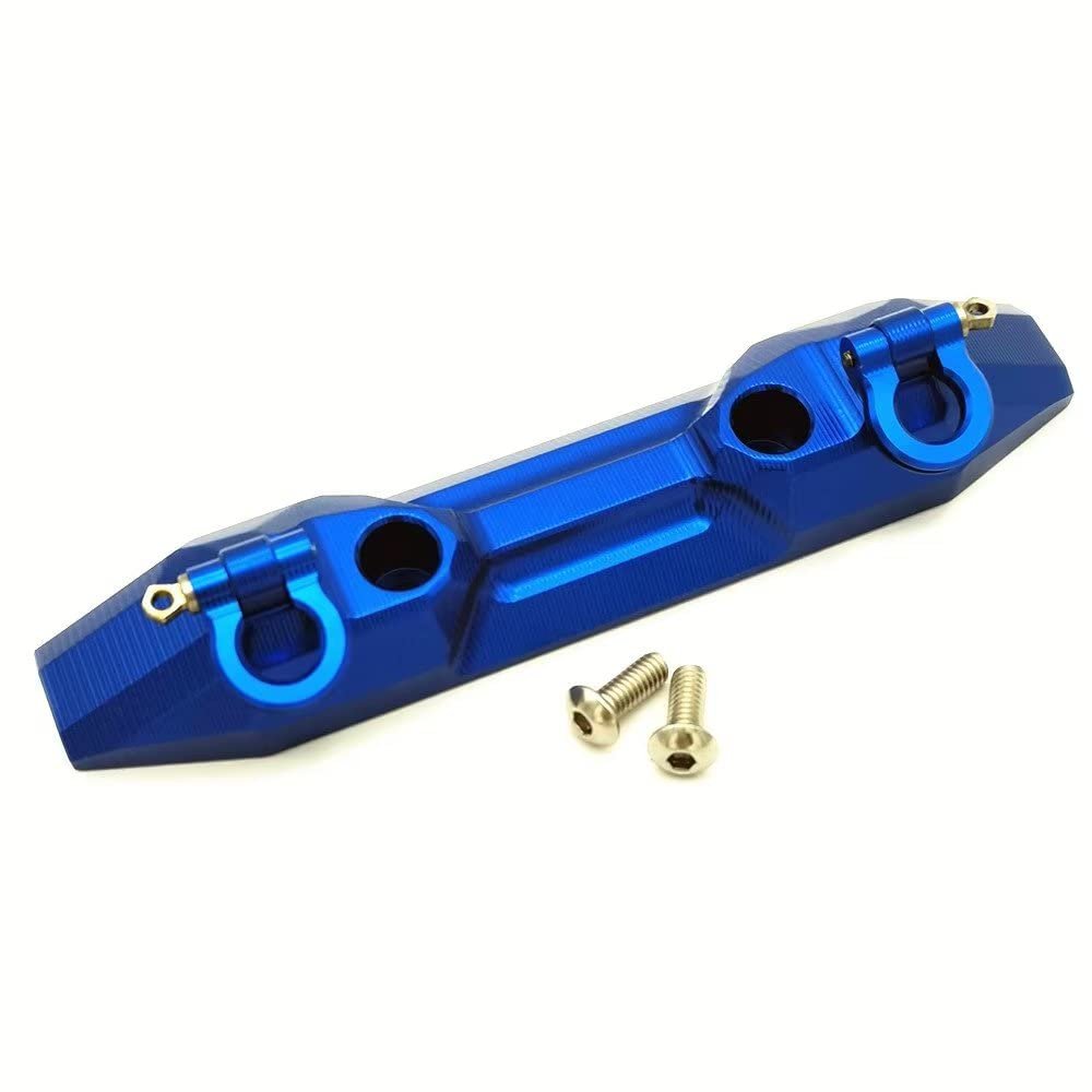 Aluminum Rear Bumper with Hook D-Rings Blue for Traxxas E-Revo VXL Brushless 2.0 5335X