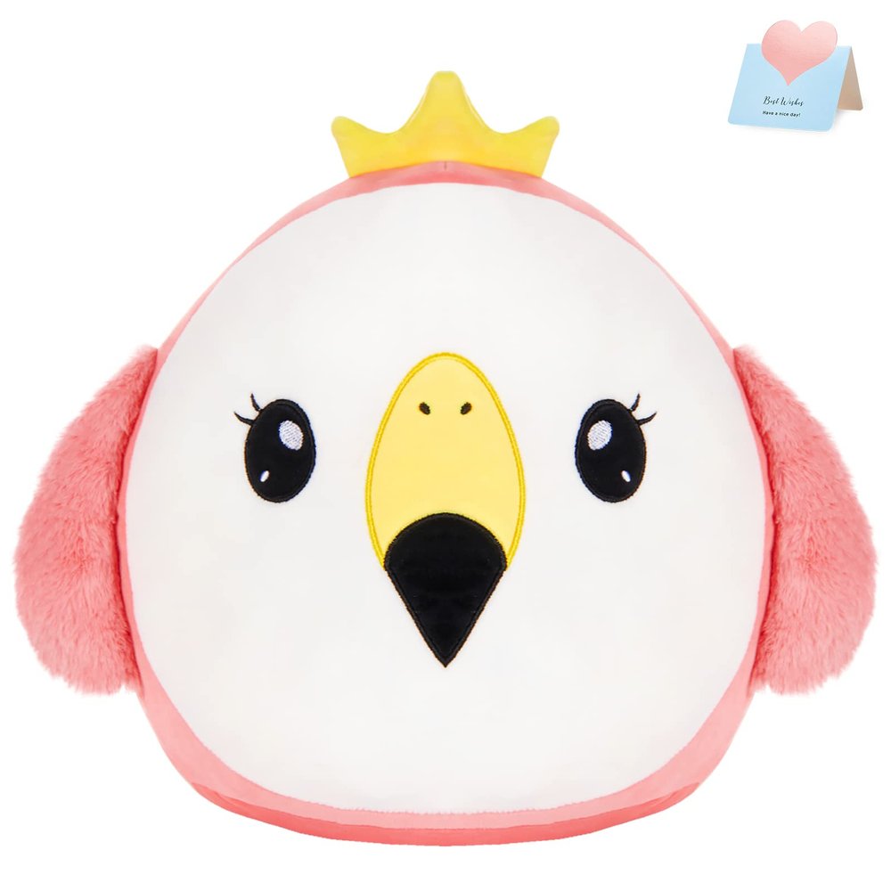BSTAOFY 13'' Pink Flamingo Soft Plush Pillow Cute Stuffed Animal Toy Sofa Car Cushion Hugging Nap Pillow Plush Birthday Valentines Easter for Boys Girls