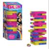 K3 Action Game - Rainbow Tower - with 54 Stacking Blocks and dice view 1
