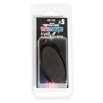 AK Interactive: Plastic Bases: Oval Base 35x60mm (5 Units) AKI 1108
