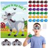 NEBURORA Pin The Tail on The Donkey, Party Game with 30 Pcs Tails for Kids Birthday Party Carnival Circus Christmas Party Supplies view 1