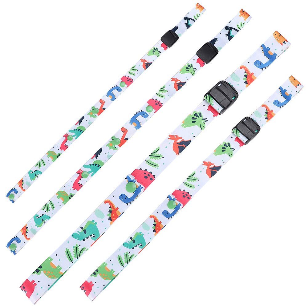 2.5cm Baby Feeding Bottle Cup Strap, Adjustable Width Baby Feeding Bottle Cup Strap for Stroller Sippy Leash Tether Accessory(18# Dinosaur)