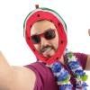 PRETYZOOM Watermelon Hat Plush Head Cover Fun Fruit Costume Accessory for Party Masquerade Music Festival Dance Performance view 2