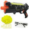 Blaster Gun with Protective Goggles and 500 Rounds for Boys and Girls Up to 110 FPS Compatible with Nerf Hyper Rounds Darts, Easy Reload, Holds Up to 50 Rounds view 1