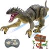 MAMABOO Remote Control Dinosaur Jurassic T Rex Toys for Boys Electronic RC Spray Raptor Walking Roaring Tyrannosaurus Rex Realistic 18.1" Rechargeable Birthday Gift for Kids Girls 3 4 5 6 7 view 1