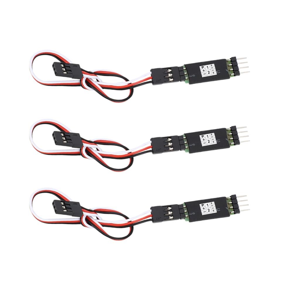 Joyzan Third Channel Switch, Remote Control RC Car Light Receiver Cord Controller Led Lights 3Rd Model Roof Lamp Lighting Cable 3 Way Power On Off Spare Parts Plastic Accessories 6V 1A Black 3Pcs
