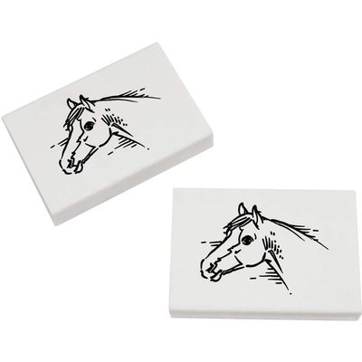 Azeeda 2 x 45mm 'Horse Head' Erasers/Rubbers (ER00031611)
