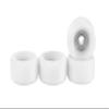 Teak Tuning Apex 61D Urethane Fingerboard Wheels - Slim Bowl Shaped, 7.5mm Diameter - ABEC-9 Stealth Bearings - Made in The USA - White Snow Colorway view 1