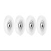 Teak Tuning Apex 61D Urethane Fingerboard Wheels - Slim Bowl Shaped, 7.5mm Diameter - ABEC-9 Stealth Bearings - Made in The USA - White Snow Colorway view 2