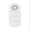 Teak Tuning Apex 61D Urethane Fingerboard Wheels - Slim Bowl Shaped, 7.5mm Diameter - ABEC-9 Stealth Bearings - Made in The USA - White Snow Colorway view 4
