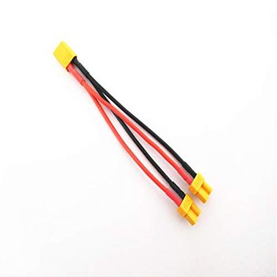 NOKITA XT30 Parallel Cable Wire Y Lead 18AWG 10CM XT30 Splitter Battery Charger Cable - 1 Male to 2 Female (RC Vehicle Battery Connector)