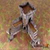 Dwarf Settlement Wall Corner Tower by Makers Anvil, 3D Printed Tabletop RPG Scenery and Wargame Terrain 28mm Miniatures view 2