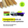 Zany Trains - Wooden Dog Bone Connector and Quirky Cargo Pack - Series 1 - Wooden Train Cars and Connector Pieces Compatible with All Wooden Train Track Sets view 2