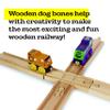 Zany Trains - Wooden Dog Bone Connector and Quirky Cargo Pack - Series 1 - Wooden Train Cars and Connector Pieces Compatible with All Wooden Train Track Sets view 3
