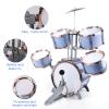 M SANMERSEN Kids Jazz Drum Set - 5 Drums with Stool - Rock Jazz Drum Kit - Musical Enlightenment Educational Toys Gift for Boys Girls view 2
