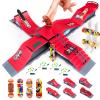 MOMSIV Finger Skateboards, Mini Finger Toy Skateboard Park Ramp Kit Fingerboard Half Pipe Ultimate Parks Training Props Accessories for Kids Adult 6 in 1 view 1