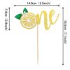 1 PCS Lemon 1st Birthday Cake Topper Glitter One Cake Pick Fruit Theme Lemonade Party First Birthday Decorations for Baby Shower Kids Boys Girls Party Supplies Gold view 2