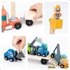 umu Construction Toy Cars 14 PCS Wooden Kids Mini Vehicles for Toddlers, Compatible to Thomas Train Toys Railway and Major Brands, Best for 3 to 5 Year Old Boys and Girls view 4