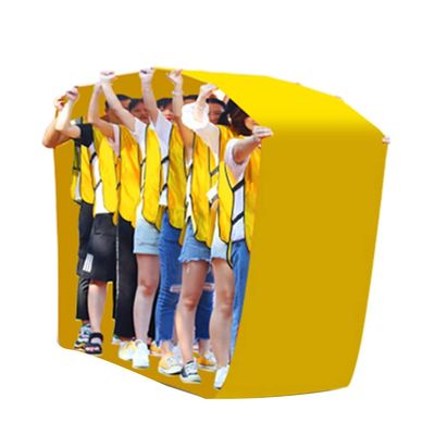 Teamwork Game Play Running Mat, Kids Adult Group Competition Game Oxford Cloth Crawler, Field Day Carnival Fun Games (Color : Yellow, Size : Adult-20M/26FT)