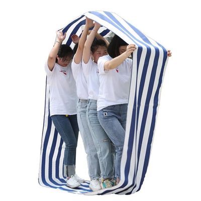 Teamwork Game Play Running Mat, Kids Adult Sports Game Oxford Cloth Run Mat, Wild Day Outdoor Carnival Fun Games (Color : Blue, Size : Adult-20M/26FT)