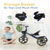KRIDDO Kids Tricycles Age 24 Month to 4 Years, Toddler Kids Trike for 2.5 to 5 Year Old, Gift Toddler Tricycles for 2-4 Year Olds, Trikes for Toddlers, Blue view 4