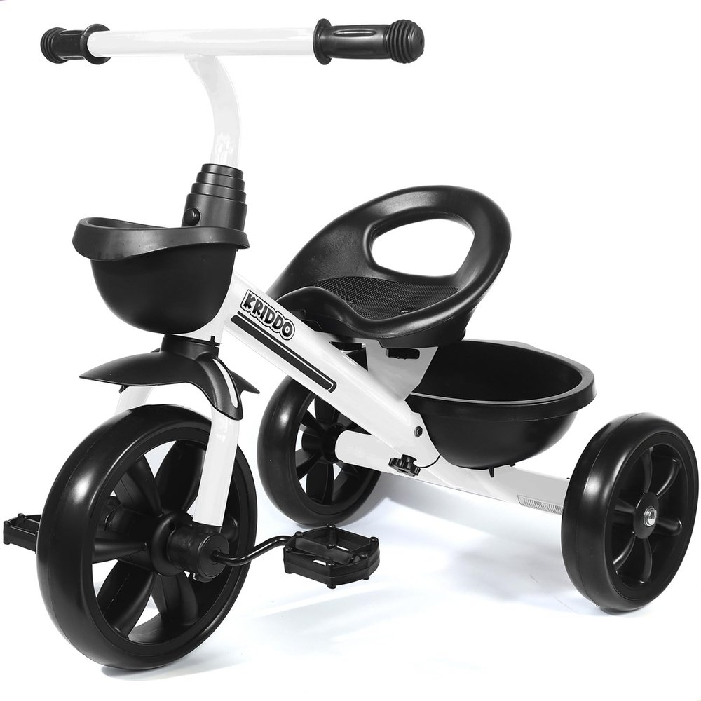 KRIDDO Kids Tricycles for 2-4 Year Olds, Toddler Trike Gift for 24 Months to 4 Years, White